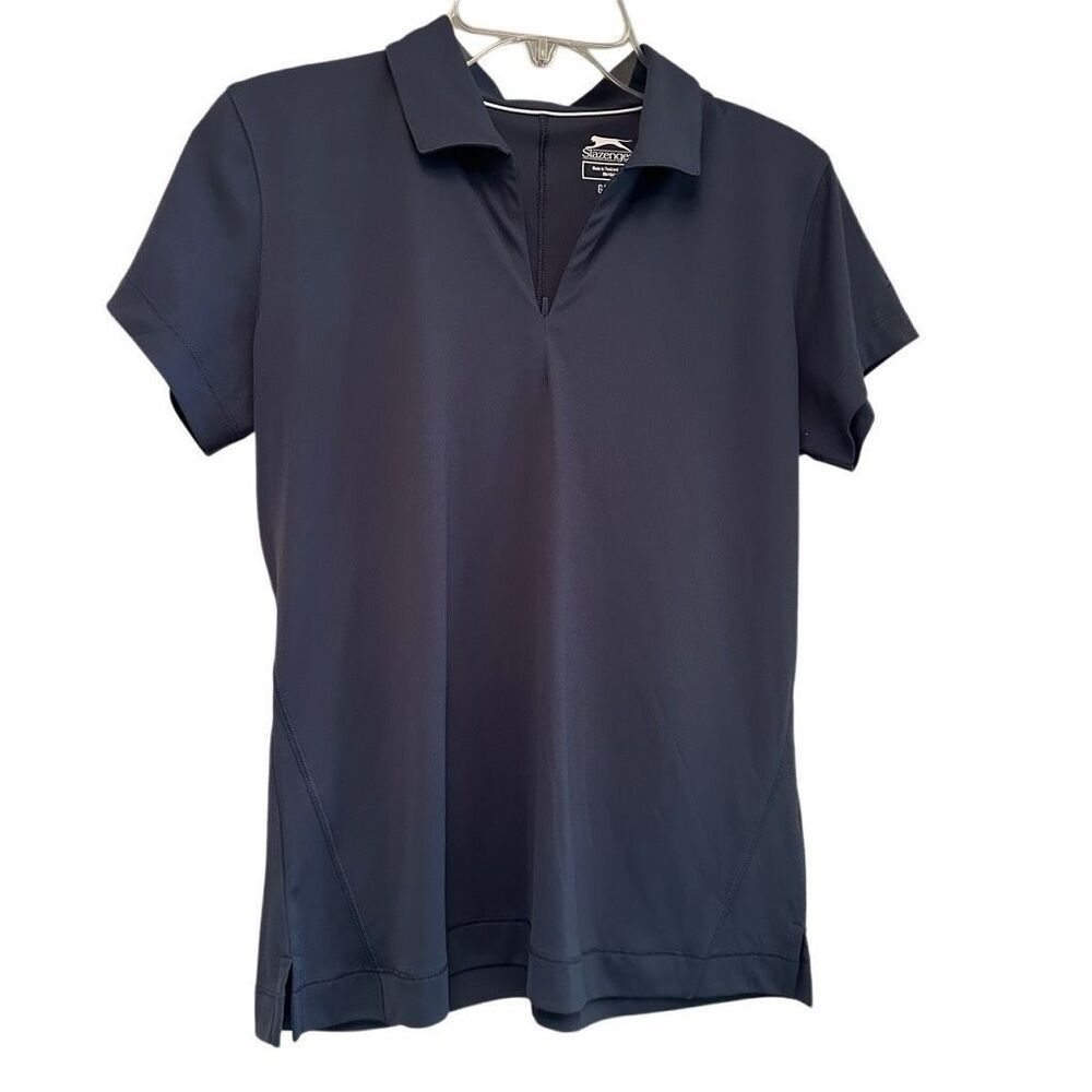 Slazenger golf navy zip front golf polo - size M